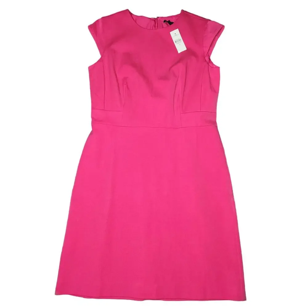 Ann Taylor Cap Sleeve Flare Dress Size 10 Color Magenta NWT A1.15